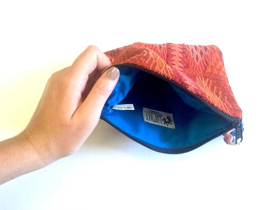 Maya Up-cycled Huipil Cosmetic Bag (Large) - Guatemala