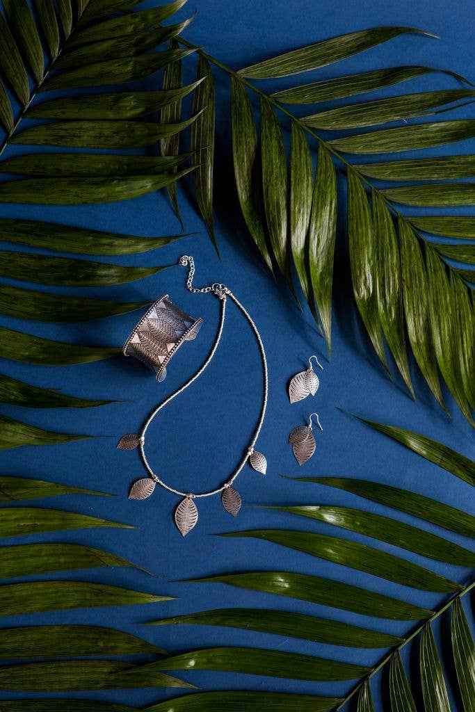 Sanctuary Silver Leaf Drop Earrings