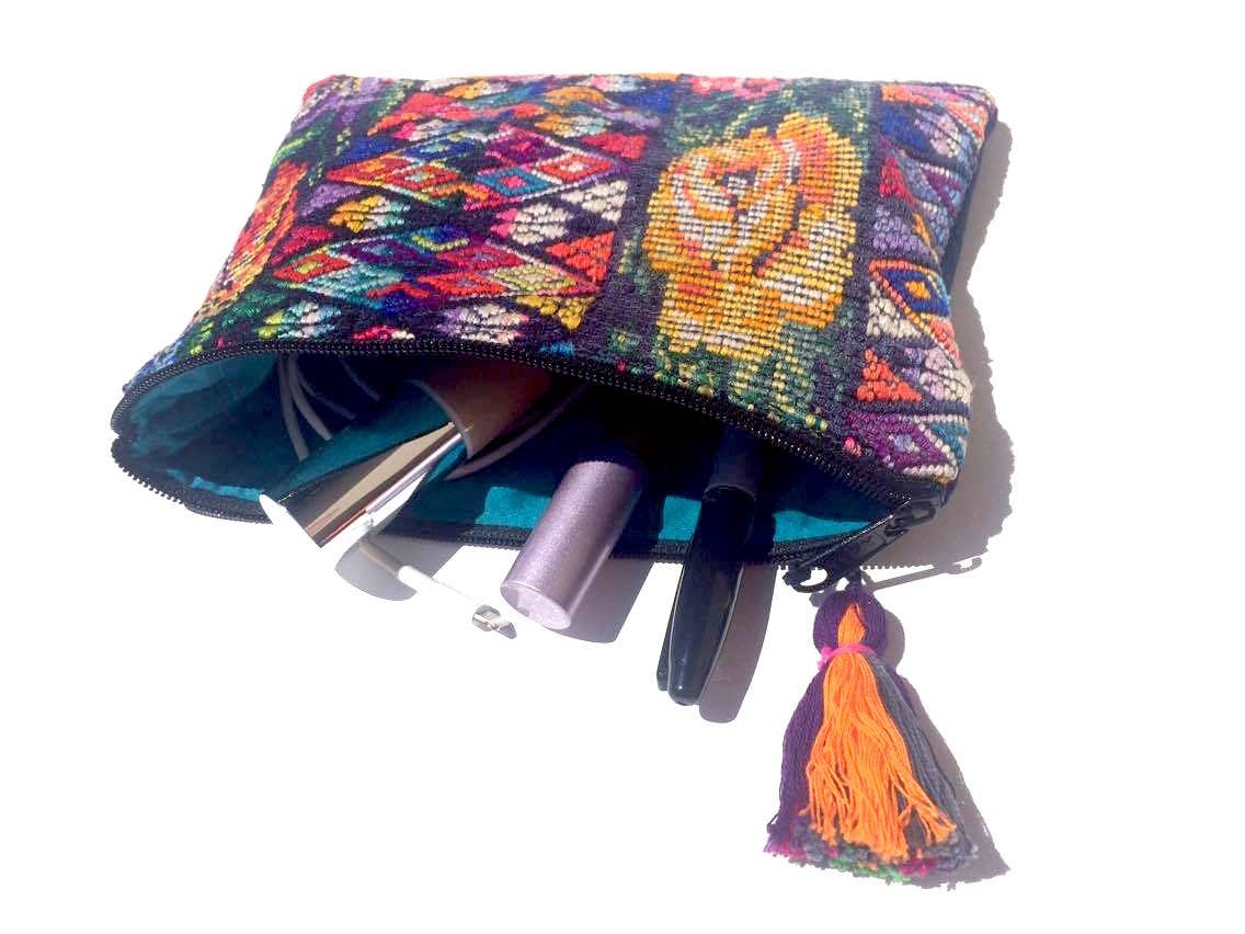Maya Up-cycled Huipil Cosmetic Bag (Large) - Guatemala