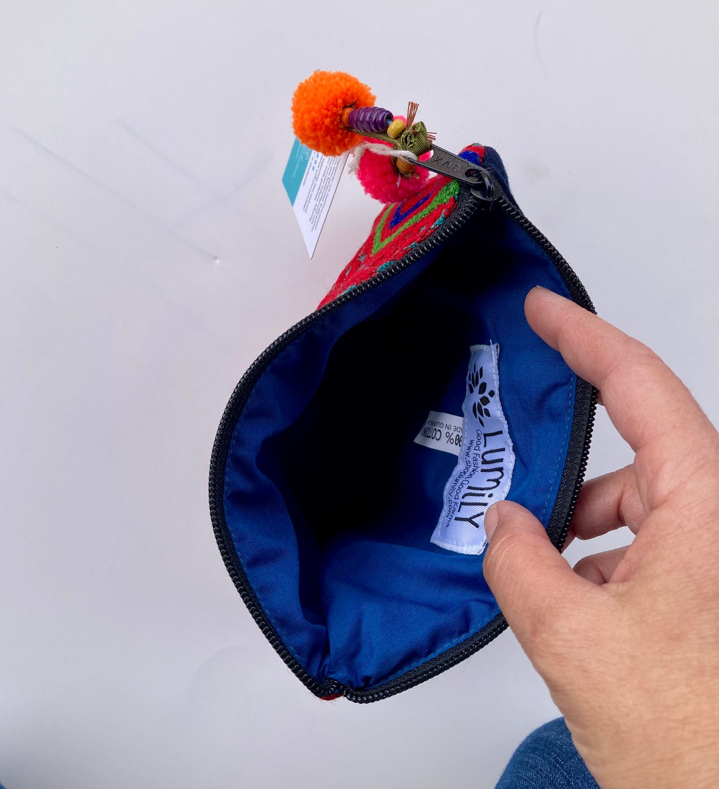 Maya Up-cycled Huipil Cosmetic Bag (Large) - Guatemala