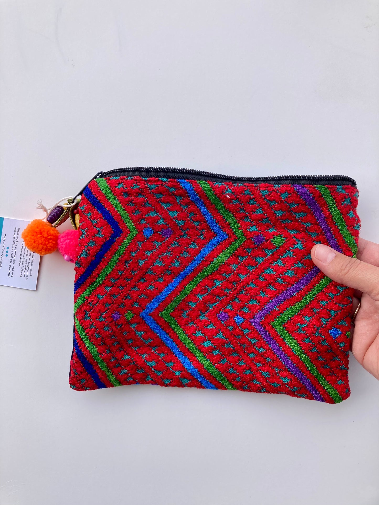 Maya Up-cycled Huipil Cosmetic Bag (Large) - Guatemala