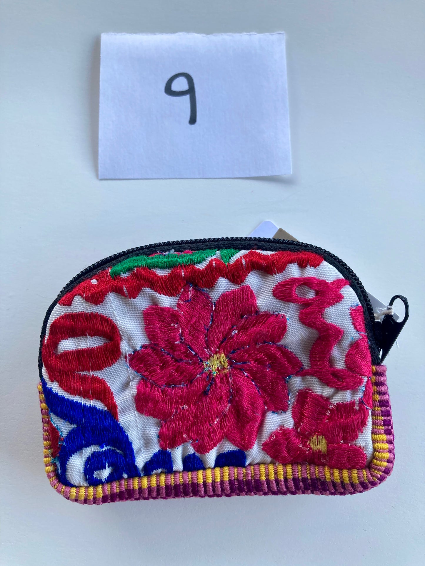 Up-cycled Half Moon Huipil Cosmetic Bag - Guatemala: Small
