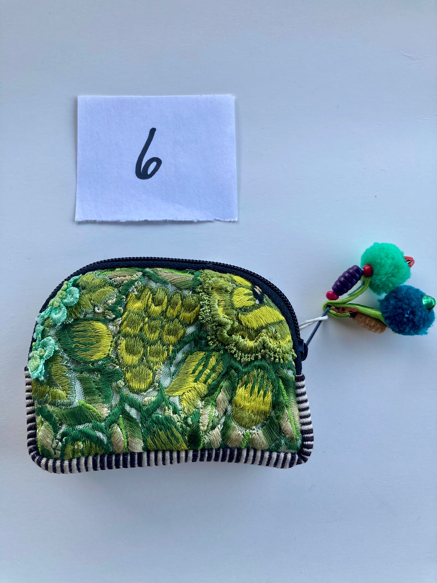 Up-cycled Half Moon Huipil Cosmetic Bag - Guatemala: Small