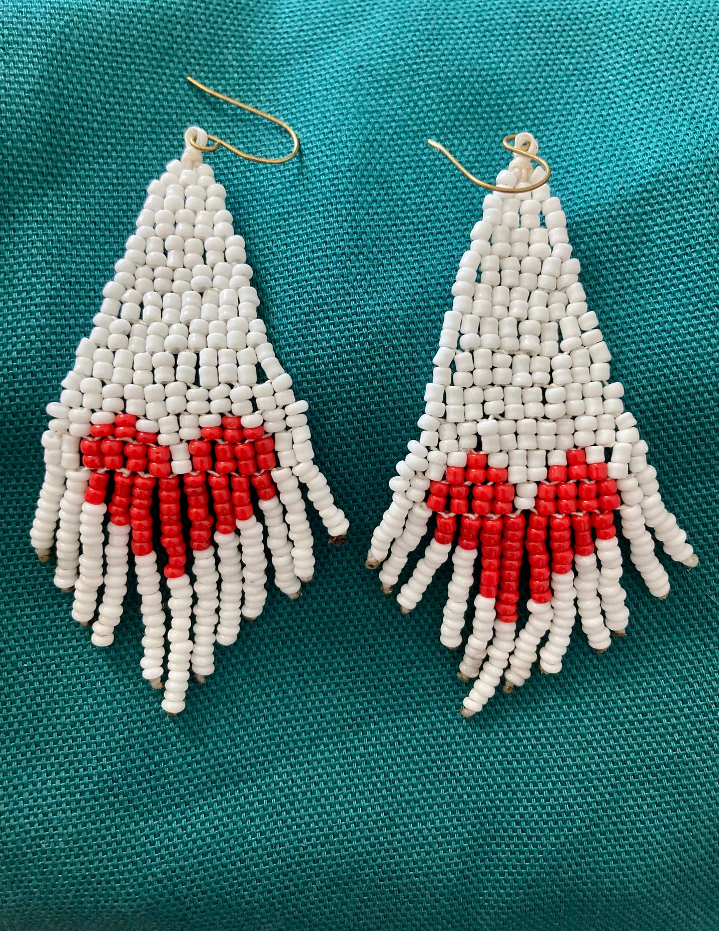 Heartfelt Heart White Seed Bead Earrings - Thailand