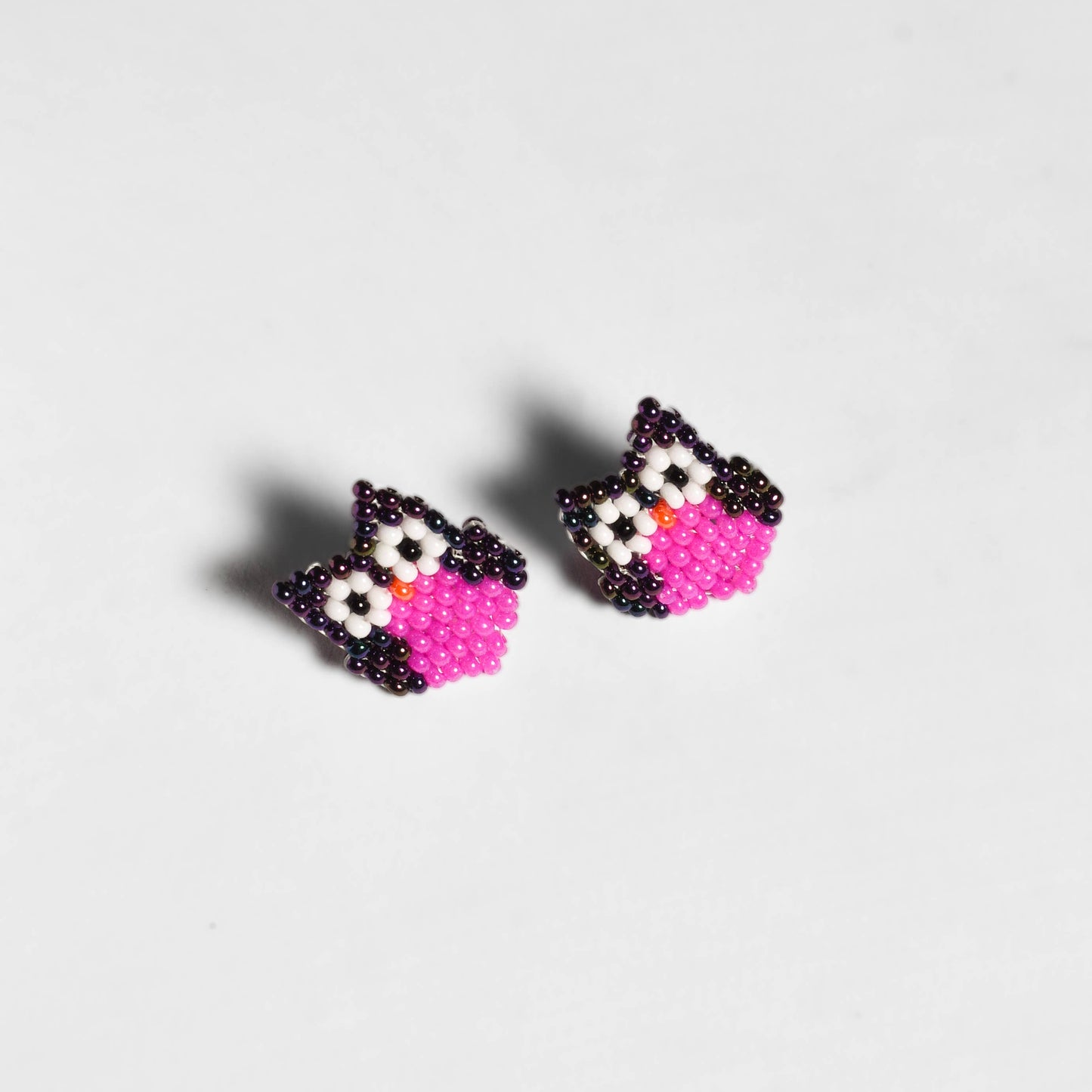 Safari Seed Bead Animal Earrings - Mexico: Owl