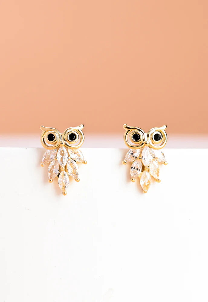 Owl Zircon Studs