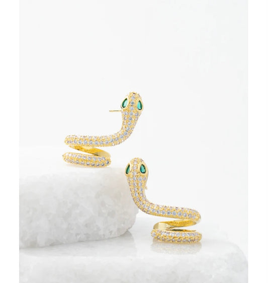 Snake “Little Dragon” earrings
