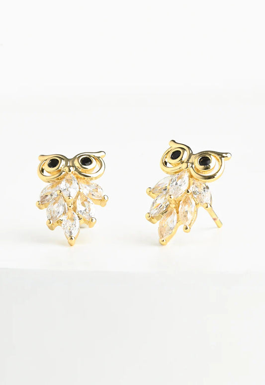 Owl Zircon Studs