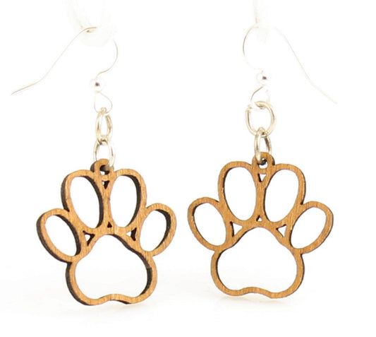 Puppy Paw Blossoms Earrings: Fresh Wood