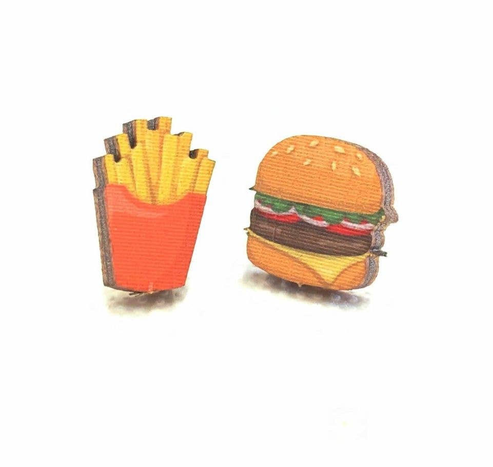 Burger & Fries Stud Earrings