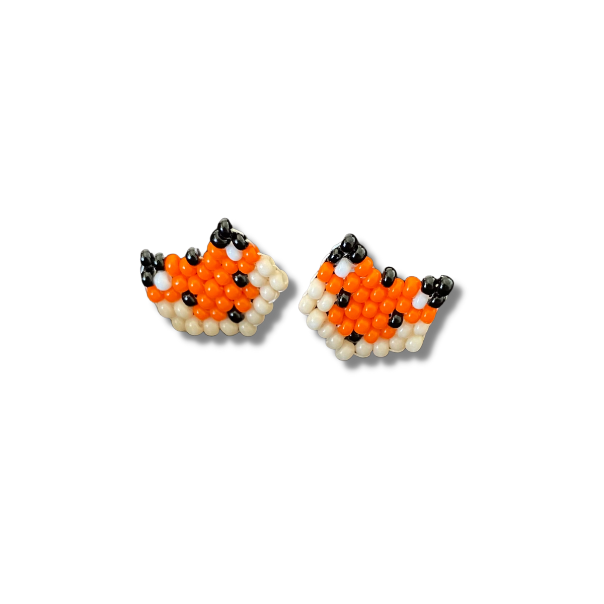 Safari Seed Bead Animal Earrings - Mexico: Fox