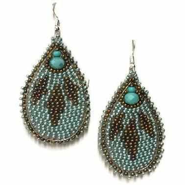 Raindrop Earrings - Guatemala: Green